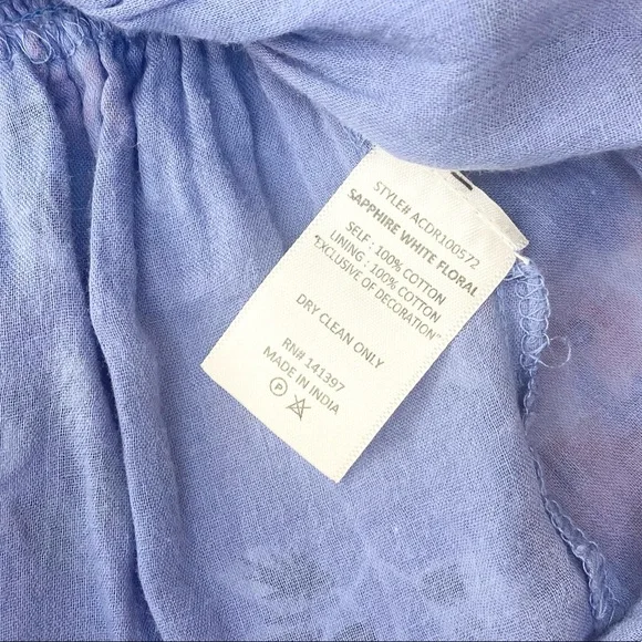 ASTR The Label Anais Floral Smocked Dress Tiered Blue - Picture 8 of 16